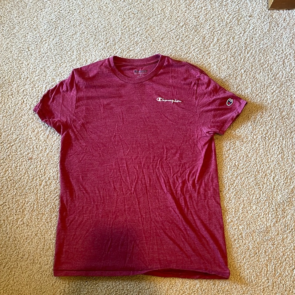 Champion Authentic Athletic Wear | Men’s Medium Short Sleeve Size | Red Color